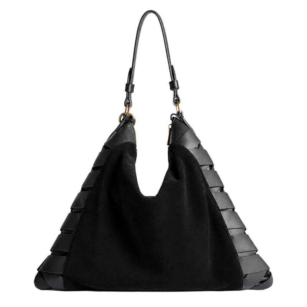 Sam Edelman Jette Large Leather Hobo, Black